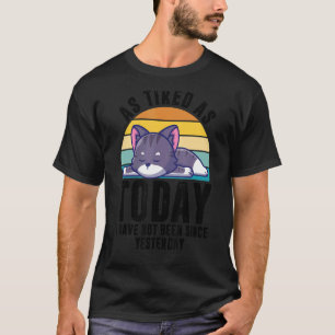 T-shirt Fatigué Sayers Lazy Kitten Animaux de compagnie Ch