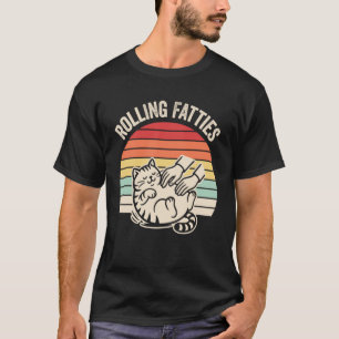T-shirt Fatties Roulantes Humour Rétro Chat 1