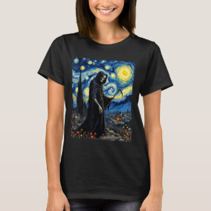 T-shirt Faucheuse Van Gogh Nuit Étoilée Inspiré Gothique