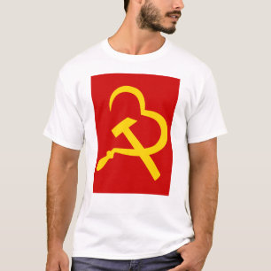 T-shirt Faucille Et Marteau, Cœur, Amour, Communisme