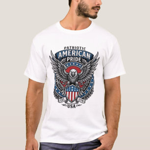 T-shirt Faucon de bataille patriotique Aigle et faucon pat