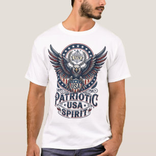 T-shirt Faucon de bataille patriotique aigle patriotique &