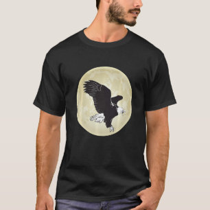 T-shirt Faucon de la lune d'aigle avec faucon et faucon