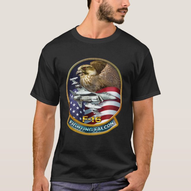 T-shirt Faucon F-16 de combat (Devant)