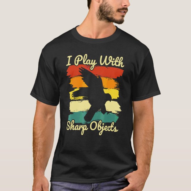 T-shirt Fauconnerie Chasse Je Joue Avec Des Objets Trancha (Devant)
