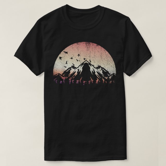T-shirt Faune Arbres en plein air Nature Sunset Forest Mou (Design devant)