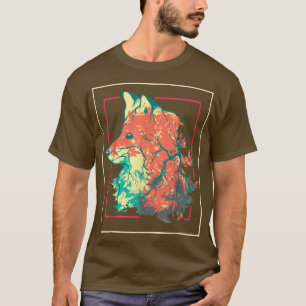 T-shirt Faune Forêt Arbres Nature Amoureux des animaux Fox