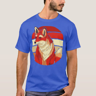 T-shirt Faune Fox Lover Forêt Animal Retro Fox