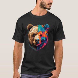 T-shirt Faune Géométrie animale Abstraite Polygone Cristal