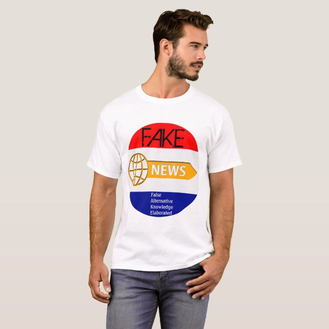 T-shirt FAUSSE chemise de nouvelles (Devant entier)