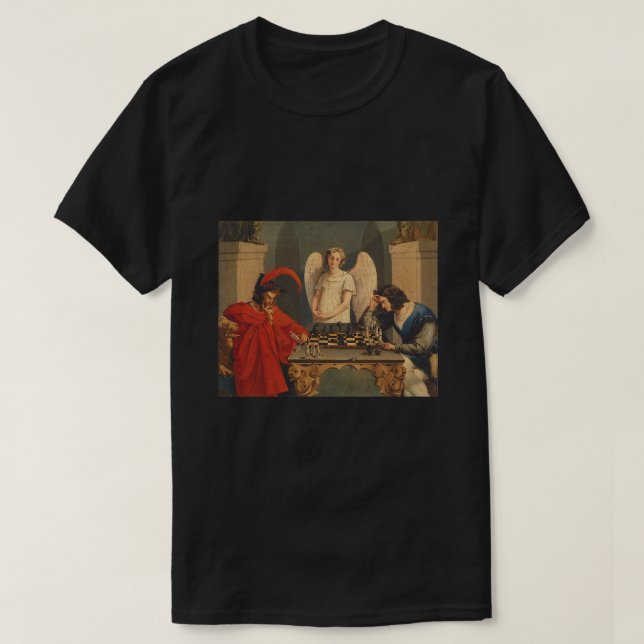 T-shirt Faust Et Mephistopheles Jouent Aux Échecs (Design devant)