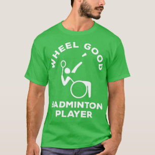 T-shirt Fauteuil Roulant Badminton Roue Bon Handicap Badmi