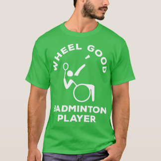 T-shirt Fauteuil Roulant Badminton Roue Bon Handicap Badmi