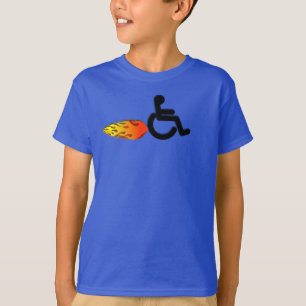 T-shirt Fauteuil roulant rapide avec des flammes