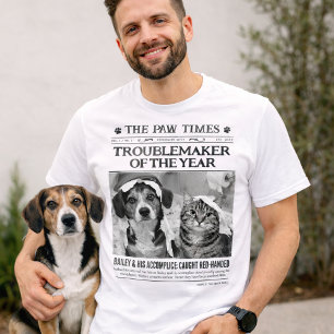T-shirt Fauteur de troubles de l'année sur mesure pour ani