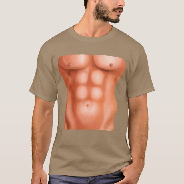 T-shirt Faux Abs (Devant)