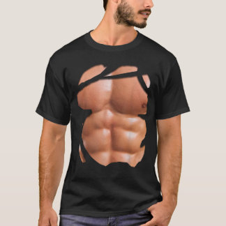 T-shirt Faux Muscle Sous Vêtements Chemise Poitrine Six Pa