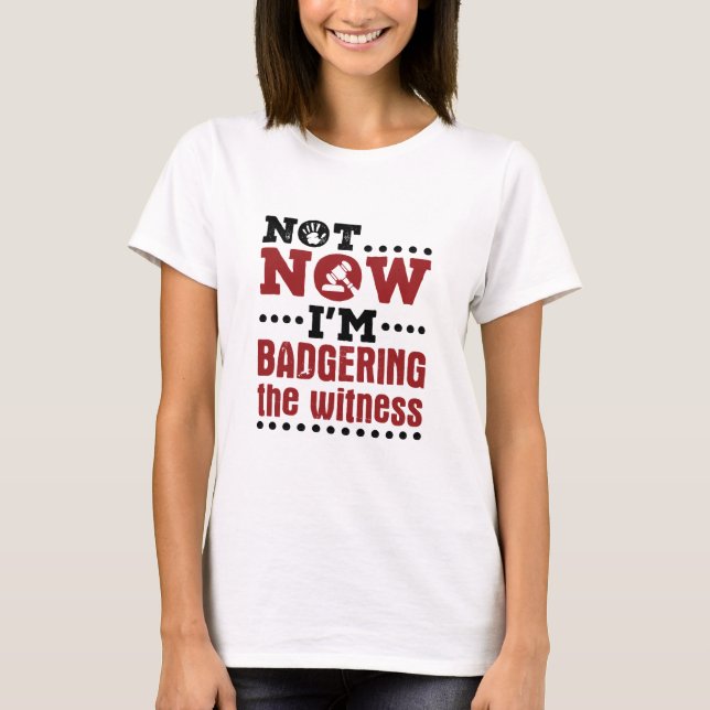 T-shirt Faux procès pas maintenant j'incrimine le témoin (Devant)
