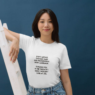 T-shirt Faux sourire - Drôle, citation sarcastique