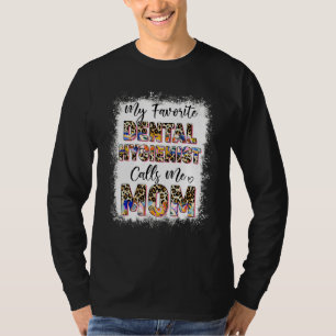 T-shirt Favori Dental Hygiéniste Maman Floral Leopard Moth