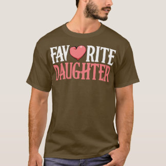 T-shirt Favorite Fille Coeur Fille Fille Famille