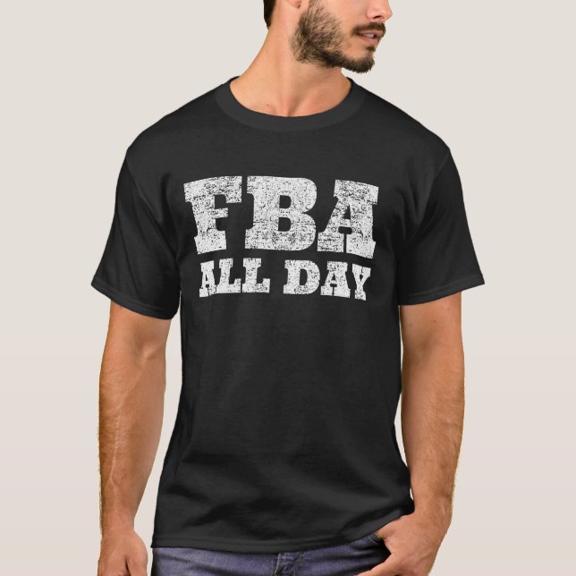 T-shirt FBA All Day Black Foundational History American (Devant)