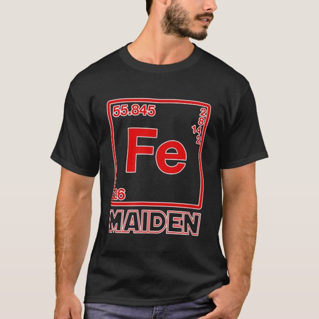 T-shirt Fe Maiden Iron Element Fe Parody (Devant)