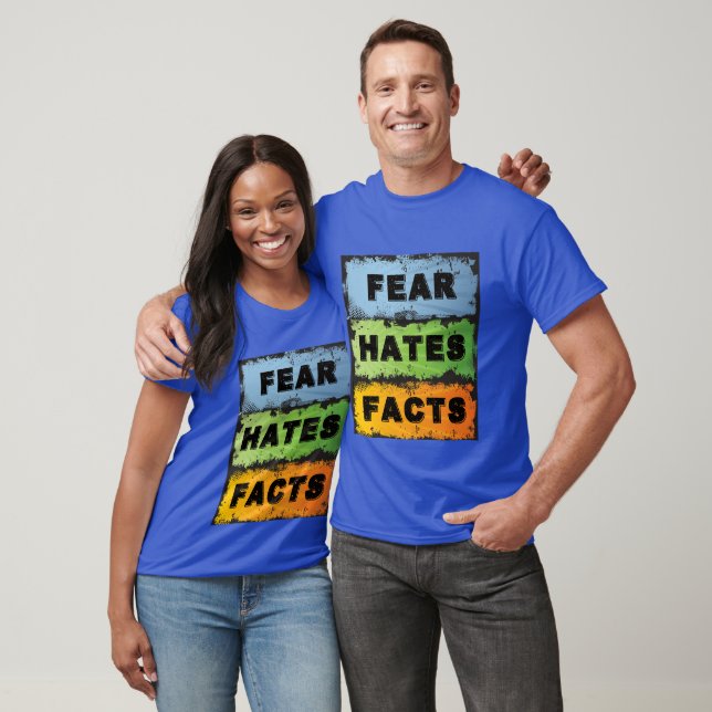 T-shirt Fear Hates Faits - 12 Étape AA Slogan Dark Shirt (Unisexe)