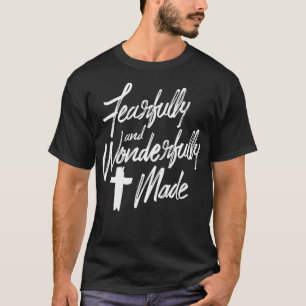 T-shirt Fearful and Wonderful Fade Christian Cross Bib