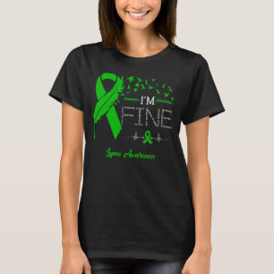 T-shirt Feather Birds I'm Fine Lyme Awareness