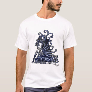 T-shirt Fée bleue de dentelle de Sophia