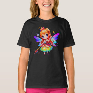 T-shirt fée d'aquarelle mignonne
