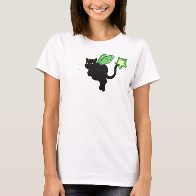 T-shirt Fée de chat noir (Devant)