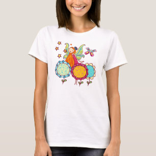 T-shirt Fée de jardin avec des fleurs