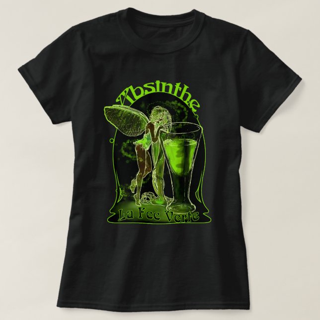 T-shirt Fée de Verte d'honoraires de La d'absinthe avec le (Design devant)
