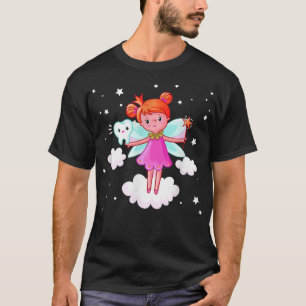 T-shirt Fée Dent Avec Baguette Magique Imaginaire Être Fic
