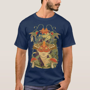T-shirt Fée Grunge de champignons Fairycore esthétique Vin