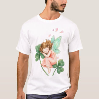 T-shirt Fée rêveuse avec magie de trèfle dansant