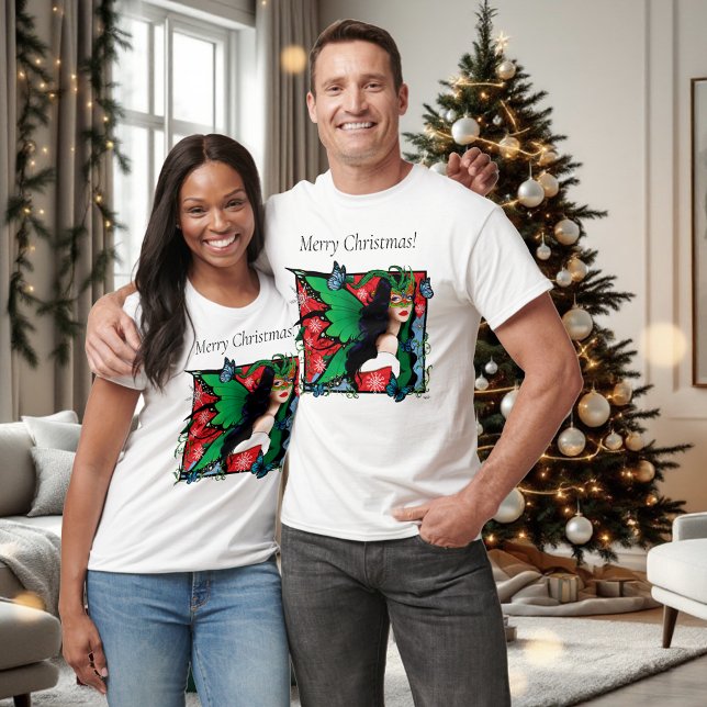 T-shirt Fée Solstice Rouge Vert Noël (Créateur téléchargé)
