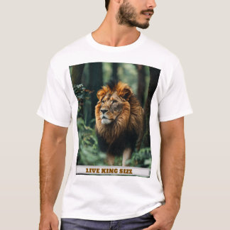 T-shirt feel like king lion embossed t shirt