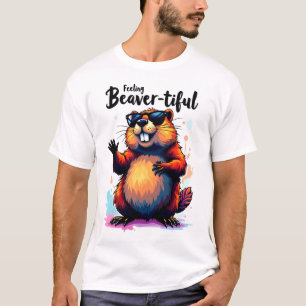 T-shirt Feeling Beaver-tiful - Funny Beaver Graphic