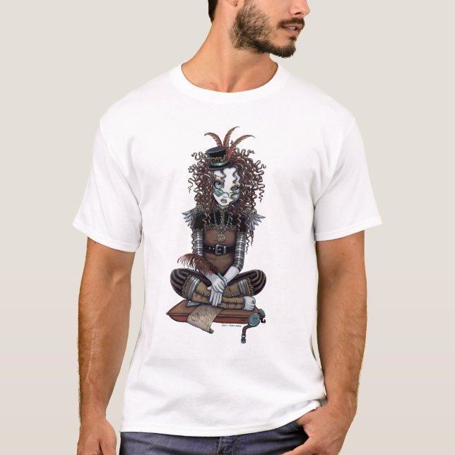 T-shirt féerique victorien d'art de "Lucy" (Devant)
