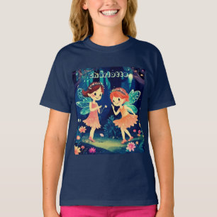 T-shirt Fées Jouant Dans La Marine Des Filles De Forêt Enc
