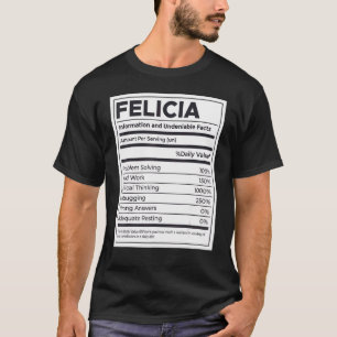T-shirt Felicia Nutrition Information Problème Résoudre Du