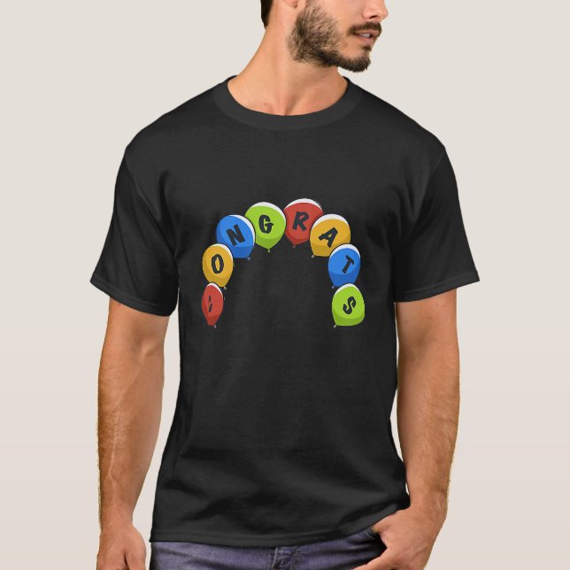 T-shirt Félicitations aux ballons (Devant)