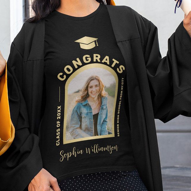 T-shirt Félicitations photo de graduation personnalisée gr (Créateur téléchargé)