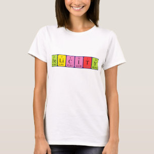 T-shirt Felicity nom de table périodique