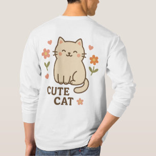 T-shirt Félin en fleurs
