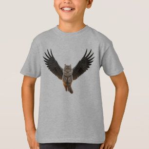 T-shirt Feline angélique : Chat mignon avec ailes