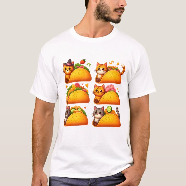 T-shirt Feline Fiesta à Taco (Devant)